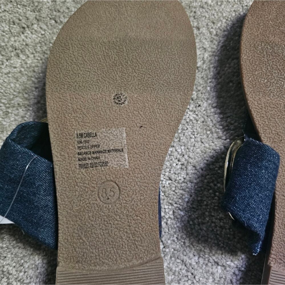 Liz Clairborne Denim Blue Sandals Size 8.5 - Picture 5 of 8